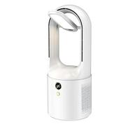 Ventilatore di Raffreddamento, Ventilatore Da Scrivania Con Luce Notturna 2 In 1 Personale Portatile Silenzioso Ricarica Ventola Senza Lama Forte Vento(White)