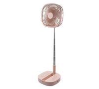 Ventilatore di Raffreddamento, Ventilatore Pieghevole Portatile Da Pavimento Oscillante Tavolo Ricaricabile USB Per Interni Forte Vento(Pink)