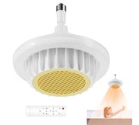 Ventilatore di riscaldamento Light - Design a soffitto, potenza di riscaldamento compatta | Riscaldatore elettrico per interni da 600 W per bagno, ventilatore da soffitto con telecomando con funzione