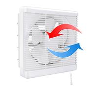 Ventilatore di Scarico 500m³/h 2 Direzioni Reversibile Forte flusso d'aria Parete Montato Ventilatori, Utilizzati Per Ventilazione Ventilatori per Cucina, Bagno, Windows Loft e Cantina(8 pollici)