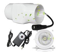 Ventilatore di Scarico a Condotto in Linea da 2,18 W, velocità del Vento Elevata, Ventilatore di Ventilazione a circolazione d'Aria da 12 V, Mini estrattore idroponico Potente da 50 mm, Portata Varia