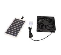 Ventilatore di scarico a pannello solare da 10 W con doppia ventola per pollaio, serra, casa sull'albero, portatile e con funzione di rimozione degli