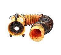 Ventilatore di Scarico A Parete, Ventilatore Portatile, Ventilatore Industriale Assiale 200 Mm/8 Pollici, 1300 M3/H con Condotto Flessibile in PVC