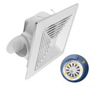 Ventilatore di scarico compatto da soffitto per casa design a risparmio energetico con prestazioni silenziose per il massimo comfort (28 x 28 cm)