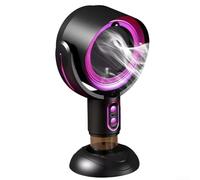 Ventilatore di scarico da cucina USB leggero con coppa dell'olio regolabile per un facile utilizzo in barbecue interni e campeggio (nero viola)