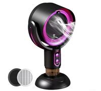 Ventilatore di scarico da tavolo regolabile con alimentazione USB e filtro anti-fumo per una ventilazione efficiente della cucina domestica (nero viola)