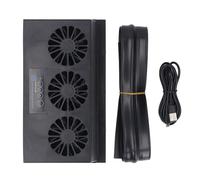 Ventilatore di scarico per auto alimentato ad energia solare, ventilatore di ricarica USB, robusto materiale in gomma ABS, 3 prese di ventilazione indipendenti per il
