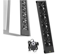 Ventilatore di scarico per finestra retrattile, Ventilatore di scarico per finestra, larghezza regolabile 35-135 cm, velocità variabile 0-2800 giri/min, design espandibile di 5 cm(75-80CM)