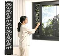 Ventilatore Di Scarico Per Finestra Scorrevole,montaggio Verticale,velocità Della Ventola Regolabile,adatto Per Aree Calde, Umide E Scarsamente Ventilate,installabile In D black 41.3-43.3in/105-110cm