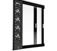 Ventilatore Di Scarico Per Finestra Scorrevole,montaggio Verticale,velocità Della Ventola Regolabile,adatto Per Aree Calde, Umide E Scarsamente Ventilate,installabile In Dim black 29.5-31.5in/75-80cm