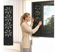 Ventilatore Di Scarico Per Finestra Scorrevole,montaggio Verticale,velocità Della Ventola Regolabile,adatto Per Aree Calde, Umide E Scarsamente Ventilate,installabile In Dim black 23.6-25.6in/60-65cm