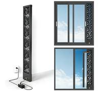 Ventilatore Di Scarico Per Finestra Scorrevole,montaggio Verticale,velocità Della Ventola Regolabile,adatto Per Aree Calde, Umide E Scarsamente Ventilate,installabile In D black 39.4-41.3in/100-105cm