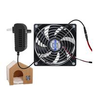 Ventilatore di scarico per finestre, in ABS, per interni, con dispositivo di ventilazione silenzioso, ventilatore automatico per polli, capannoni, case di animali e serre