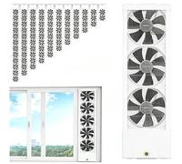 Ventilatore di Scarico Verticale per Finestre Scorrevoli, Installazione Senza Trapano, Estrattore Silenzioso per Cucina e Bagno, Potente Aspirazione, Regolabile 13.78-53.15in(White,41.34-43.31 in)
