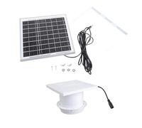 Ventilatore di ventilazione da 10,2 cm con pannello solare da 8 W, per capanno esterno, casa per animali domestici, motore silenzioso