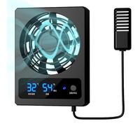 Ventilatore di ventilazione intelligente per habitat di rettili con display LCD digitale - Controllo automatico della temperatura e 'umidità per lo scambio d'aria per terrario e vivarium