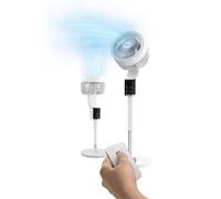 SNAG Ventilatore a Piantana Silenzioso con Telecomando - Display Digitale Touch, Timer 12 Ore, Potente Motore 50W, Pale Aerodinamiche, Oscillazione 65°, Inclinazione 90°