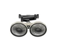 Ventilatore Doppia Testa USB Per Auto Con 3 Supporti Poggiatesta Ventosa Portabicchieri DC Silenzioso Senza Spazzole Velocità Orientabile 360° Per SUV Camion Camper(A3)