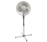 Ventilatore Elettrico a Piantana 40 cm Oscillante Bianco Pale Altezza Regolabile