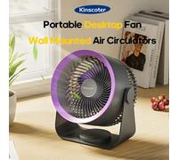 Ventilatore elettrico da 4000mAh circolatore d'aria portatile senza fili ventilatore da soffitto per montaggio a parete da tavolo ventilatore di ventilazione silenzioso per la casa Beige USB plug