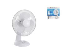 Ventilatore Elettrico Da Tavolo 3 Velocita', Bianco, Plastica, 40Cm