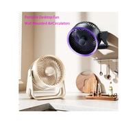 Ventilatore Elettrico da Tavolo Circolatore Wireless Portatile Ventilatore Silenzioso da Scrivania A Parete Soffitto Raffreddatore D'Aria per Casa