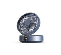 Ventilatore elettrico da tavolo con telecomando ricaricabile silenzioso montato a parete Piccolo dispositivo di raffreddamento portatile pieghevole for l'home office Raffreddamento Rapido(Blue)