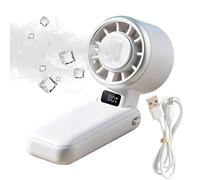 Ventilatore Elettrico Portatile Con Raffreddamento - Ventola A Turbina Ad Alta Velocità | Palmare Portatile | USB Ricaricabile 3600 MAh, 5 Velocità, Ultra Silenzioso <36 DB, Archetto Da Collo Pieghevo