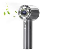 Ventilatore elettrico portatile, portatile, ricaricabile, turbo, mini ventilatore, display digitale, dispositivo di raffreddamento per spostamenti, campeggio all'aperto, spiaggia, caldo e