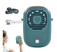 Ventilatore elettrico portatile, silenzioso, con cordino, ventilatore da tavolo, ricaricabile tramite USB, gadget di raffreddamento per uomini e donne, posto di lavoro, spiaggia, passeggiate, cantiere