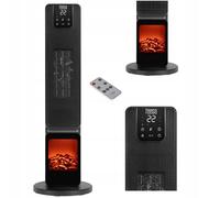 Ventilatore elettrico riscaldamento camino ptc touch oscillante 2000w lcd + telecomando