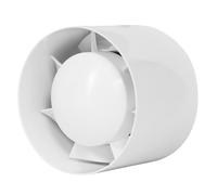 Europlast Ventilatore estrattore inline Ø100 mm (4") con timer per tubo di scarico, silenzioso bianco