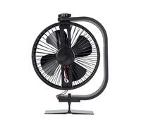 Ventilatore For Camino A 4 Pale, Rotazione A 360° Con Copertura Protettiva For Bruciatore A Legna, Ecologico, Silenzioso, Distribuzione Efficiente Del Calore(With Thermometer)
