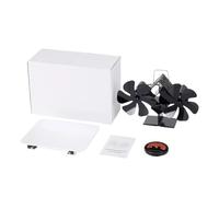 Ventilatore For Stufa A 12 Pale Alimentato A Calore, Bruciatore A Legna A Doppia Testa, Ventilatore For Camino, Riscaldatore Domestico Silenzioso, Distribuzione Efficiente Del Calore Facile Da Usare
