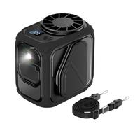 Ventilatore in vita portatile - Clip personalizzata, funzionamento silenzioso | Generatore eolico potente con torcia a LED, per 12 ore di guida, ventilatore adatto ai viaggi per appassionati di