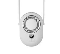 Ventilatore indossabile da vita e collo con 3 impostazioni di velocità e display a LED, batteria ricaricabile da 4000 mAh, raffreddamento a mani libere per viaggi, sport all'aria aperta e uso in