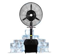 Ventilatore Industriale Lunga Distanza A 3 Velocità Ventilatore Nebulizzatore Commerciale Per Interni Ed Esterni Con Serbatoio Da 42L E Ruote Per Garage, Magazzino, Officina(55cm/21.6in)