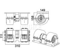 Ventilatore Interno 2 Pin MAHLE per DAF