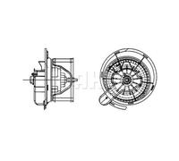 Ventilatore Interno 2 Pin MAHLE per Mercedes Classe