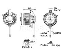 Ventilatore Interno MAHLE per Volvo XC40 (