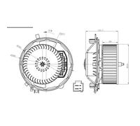 Ventilatore Interno NRF per VW Passat Variant 3G5 CB5 Golf VII 5G1