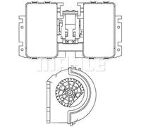 Ventilatore Interno Senza Resistenza MAHLE Per FENDT