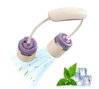 Ventilatore intorno al collo, doppia testa, portatile, regolabile e rinfrescante, per esterni, campeggio, sport, lavoro, ufficio, viaggi, casa, auto, bambini, donne