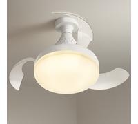Ventilatore Lampada Soffitto a Scomparsa E27 con Telecomando LED 3 Tono Dimmer [EEK: F]