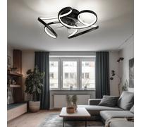 Ventilatore Lampada Soffitto Cucina Telecomando Timer LED Regolabile Cct Nero [EEK: Non valutato]