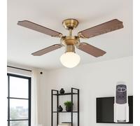 Ventilatore Lampada Soffitto da Soggiorno Ventola Telecomando Passare 3 Livelli [EEK: Non valutato]