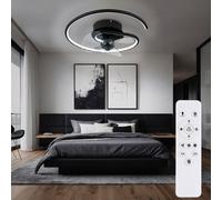 Ventilatore Lampada Soffitto Lampadario Camera Letto Regolabile LED Remoto Cct [EEK: E]