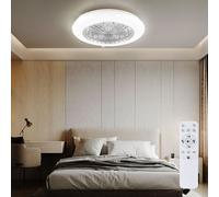 Ventilatore Lampadario Camera Letto Plafoniera Dimmerabile LED Telecomando Timer