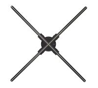 Ventilatore LED olografico stereo 3D a occhio nudo da 46 cm, ologramma 3D, proiettore olografico, display trasparente pubblicitario per le aziende