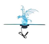 Ventilatore LED ologramma | Proiettore video 42 cm a collegamento | Ventilatore LED 3D con controllo WiFi e per applicazione, per Museo Evento Mostra spettacolo matrimonio Natale